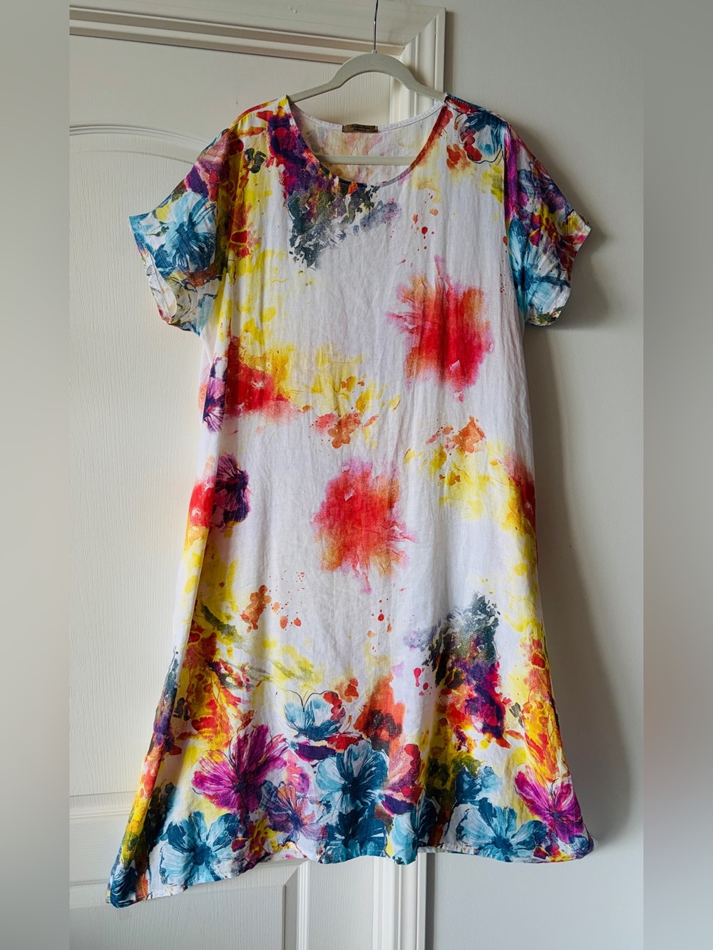 100% Linen Maxi Dress, loose fit